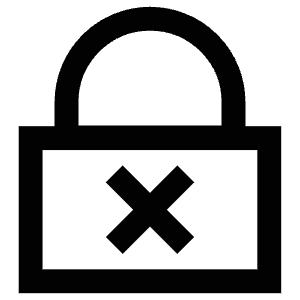 Xmark Padlock Icon from Atlas Line Set