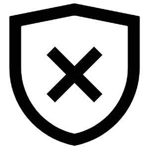 Xmark Shield Icon from Atlas Line Set