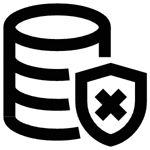 Xmark Shield Server Icon from Atlas Line Set