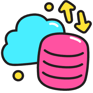 Cloud Data Transfer Icon from Stickies Colors - Free Set