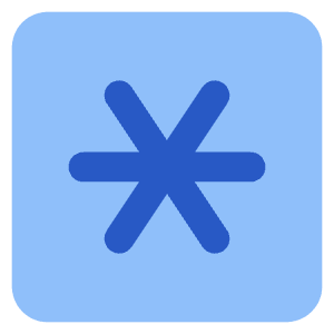 Asterisk Square 2 Icon from Core Flat Set