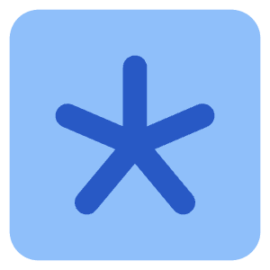 Asterisk Square 3 Icon from Core Flat Set