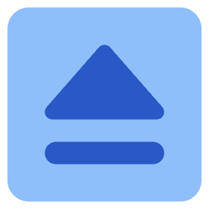 Eject Square Icon from Core Flat Set