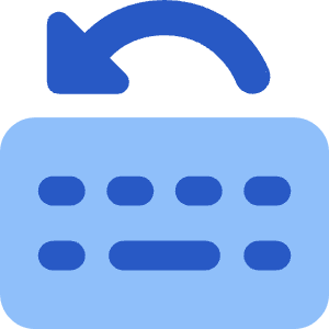 Keyboard Previous Language Icon from Core Flat Set