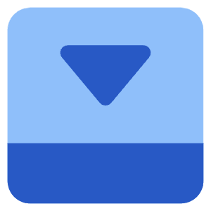 Bar Bottom Panel Close Icon from Core Flat Set