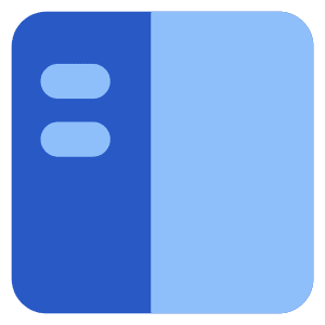 Layout Left Sidebar Icon from Core Flat Set