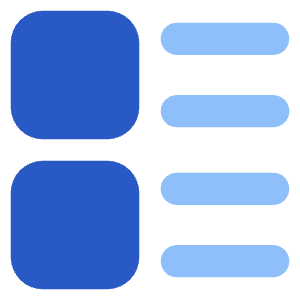 Layout Lists Icon from Core Flat Set