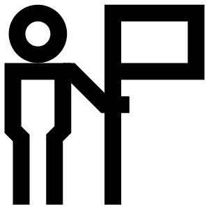 Account User Flag Icon from Atlas Line Set