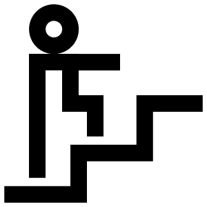 Climb Stairs User Icon from Atlas Line Set