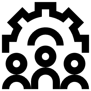 Cogwheel Group People Icon from Atlas Line Set