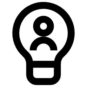 Lightbulb Idea Person Icon from Atlas Line Set