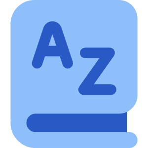 Dictionary Language Book Icon from Core Flat Set