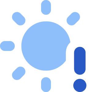 Brightness Alert Icon from Core Flat Set
