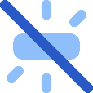 Light Fluorescent Ambient Off Disable Icon from Core Flat Set