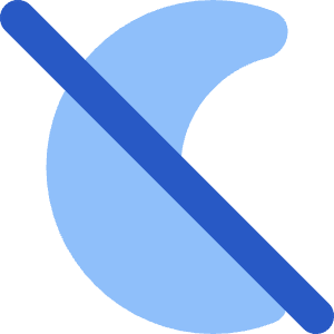 Night Bedtime Mode Off Icon from Core Flat Set