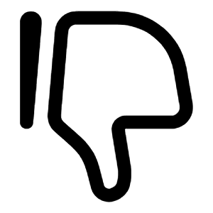 Dislike Icon from Solar Broken Set