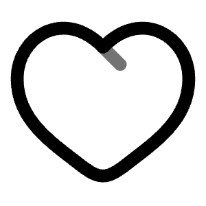 Heart Angle Icon from Solar Line Duotone Set