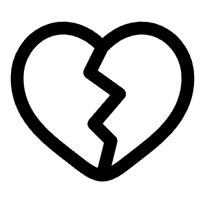 Heart Broken Icon from Solar Linear Set