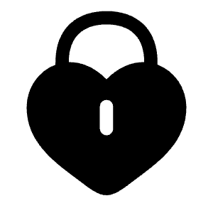 Heart Lock Icon from Solar Bold Set