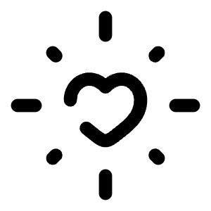 Heart Shine Icon from Solar Broken Set