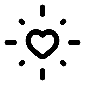 Heart Shine Icon from Solar Linear Set