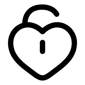 Heart Unlock Icon from Solar Linear Set