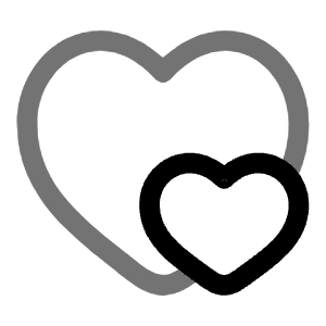 Hearts Icon from Solar Line Duotone Set