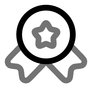 Medal Ribbons Star Icon from Solar Line Duotone Set