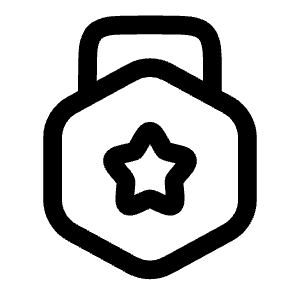 Medal Star Icon from Solar Linear Set