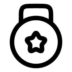 Medal Star Circle Icon from Solar Linear Set