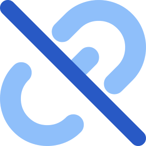 Broken Link 2 Icon from Core Flat Set