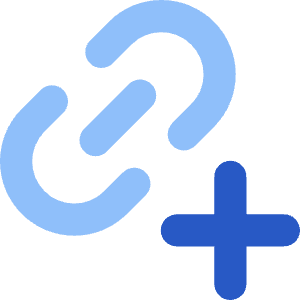 Link Chain Add Plus Icon from Core Flat Set
