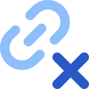 Link Chain Delete Cross Icon from Core Flat Set