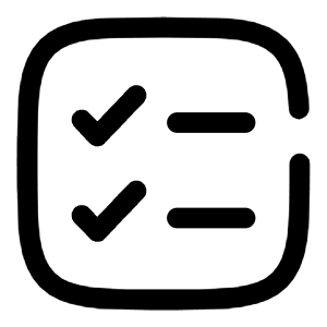 Checklist Minimalistic Icon from Solar Broken Set