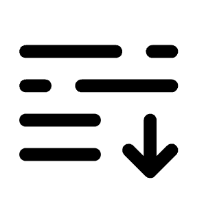 List Arrow Down Icon from Solar Broken Set