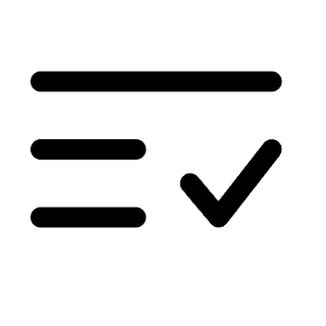 List Check Minimalistic Icon from Solar Linear Set