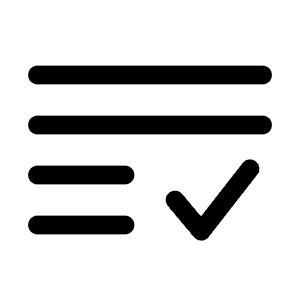 List Check Icon from Solar Linear Set