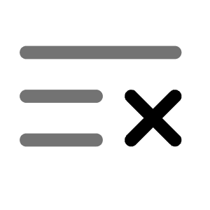 List Cross Minimalistic Icon from Solar Line Duotone Set