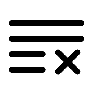 List Cross Icon from Solar Bold Set