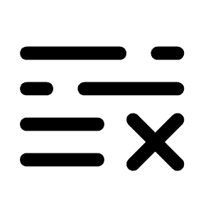 List Cross Icon from Solar Broken Set