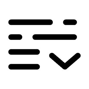 List Down Icon from Solar Broken Set