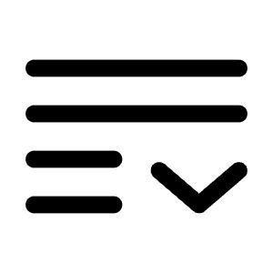 List Down Icon from Solar Linear Set