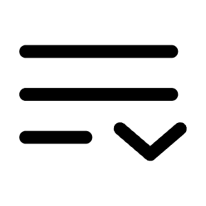 List Down Minimalistic Icon from Solar Linear Set