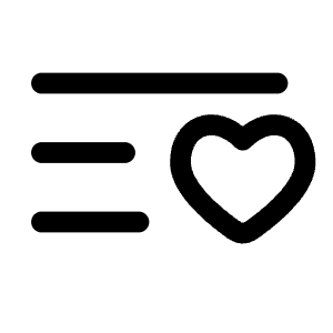 List Heart Minimalistic Icon from Solar Linear Set