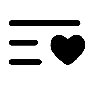 List Heart Minimalistic Icon from Solar Bold Set