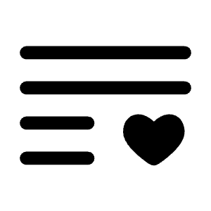 List Heart Icon from Solar Bold Set