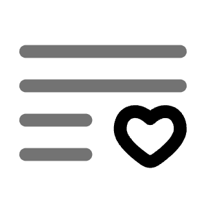 List Heart Icon from Solar Line Duotone Set