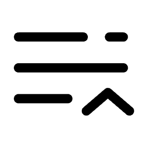 List Up Minimalistic Icon from Solar Broken Set