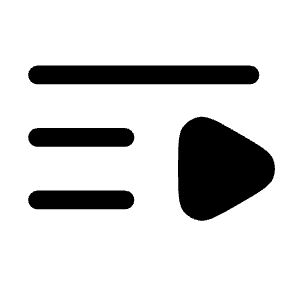 Plaaylist Minimalistic Icon from Solar Bold Set