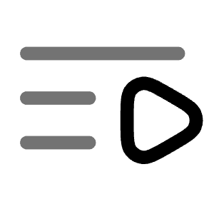 Plaaylist Minimalistic Icon from Solar Line Duotone Set